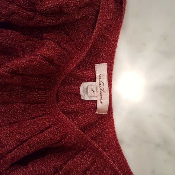 Intuitions burgundy sweater - Picture 4 of 4